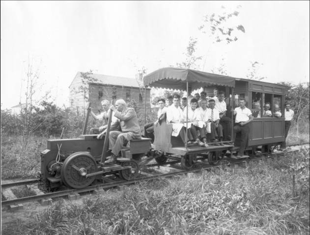 electric-locomotive-passengers Greenfield Village's First Railroad