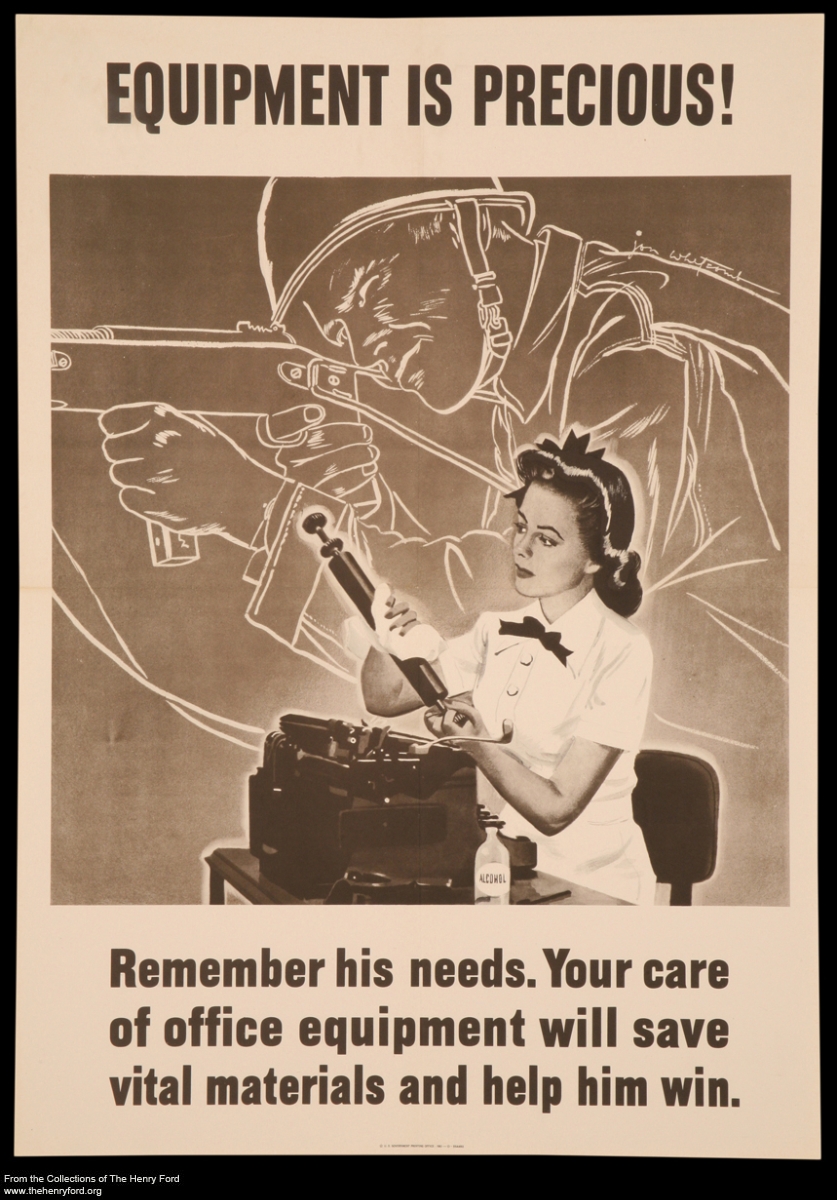 World War II Poster, "Equipment is Precious!," 1943
