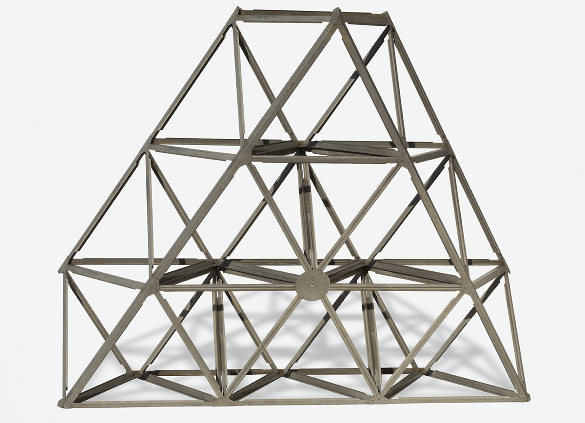 Geodesic Dome Test Module, Designed by R. Buckminster Fuller, 1953 Trapezoidal structure made of metal bars