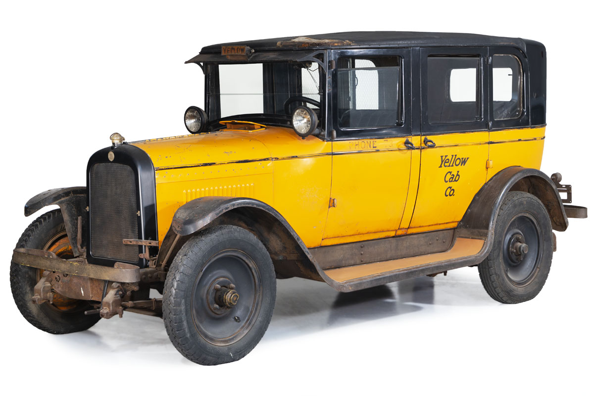 1925 Yellow Cab Taxicab Yellow and black car with text "Yellow Cab Co." on side