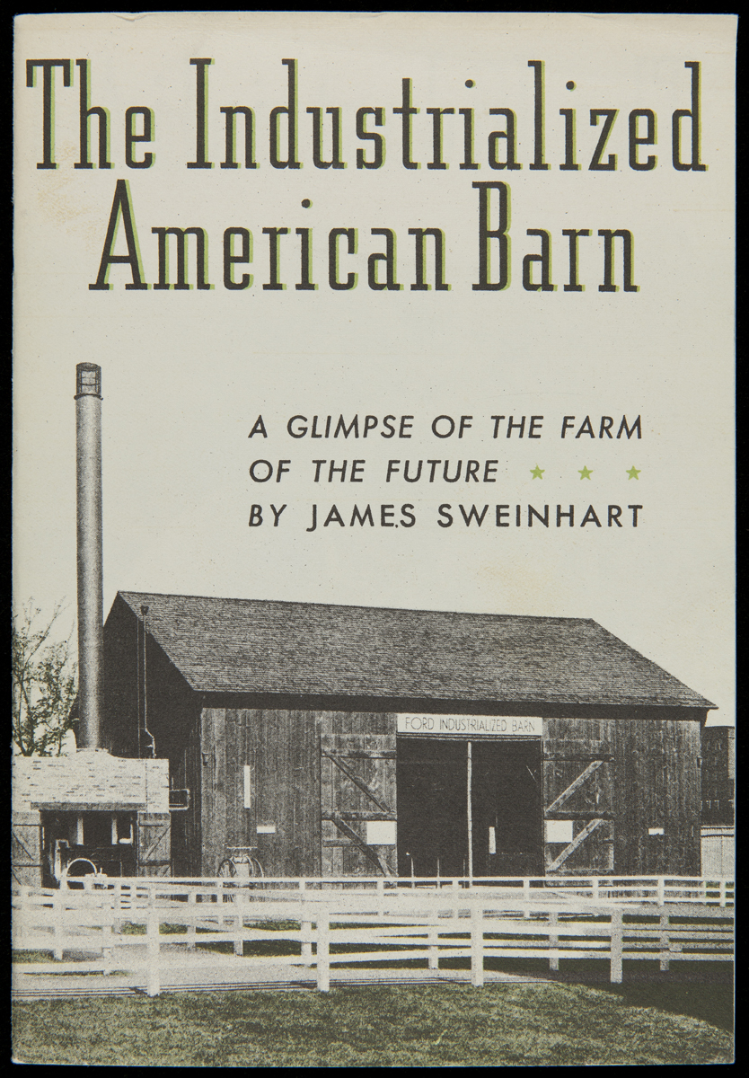 Page with image of barn and text