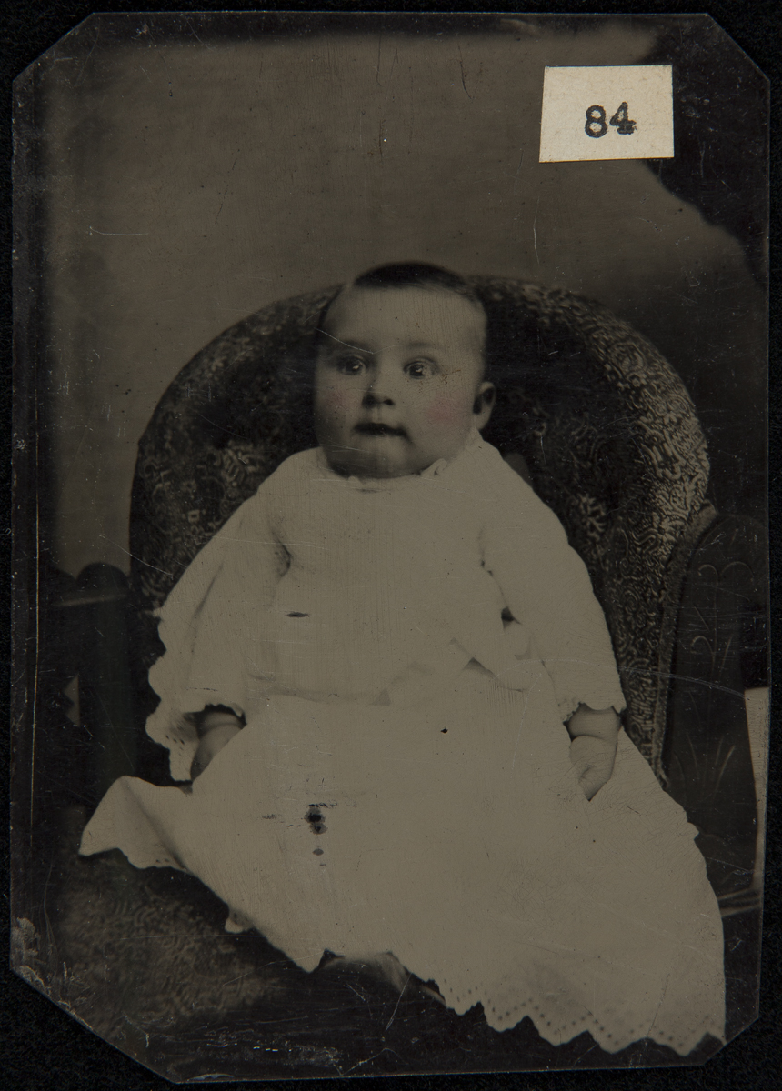 Portrait of a Baby, circa 1865 Image of baby in long gown
