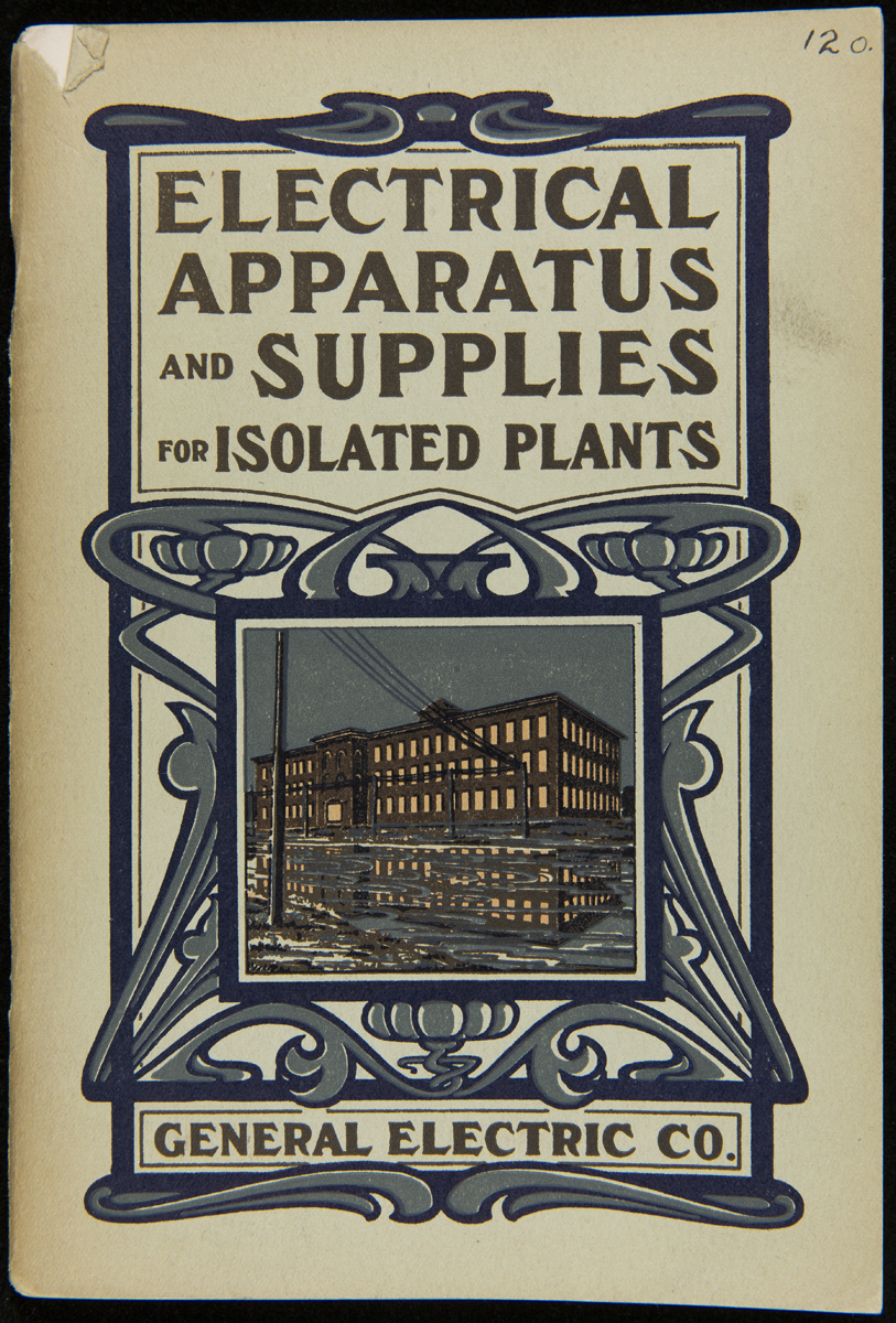 Cover with image of building, elaborate decorative pattern, and text