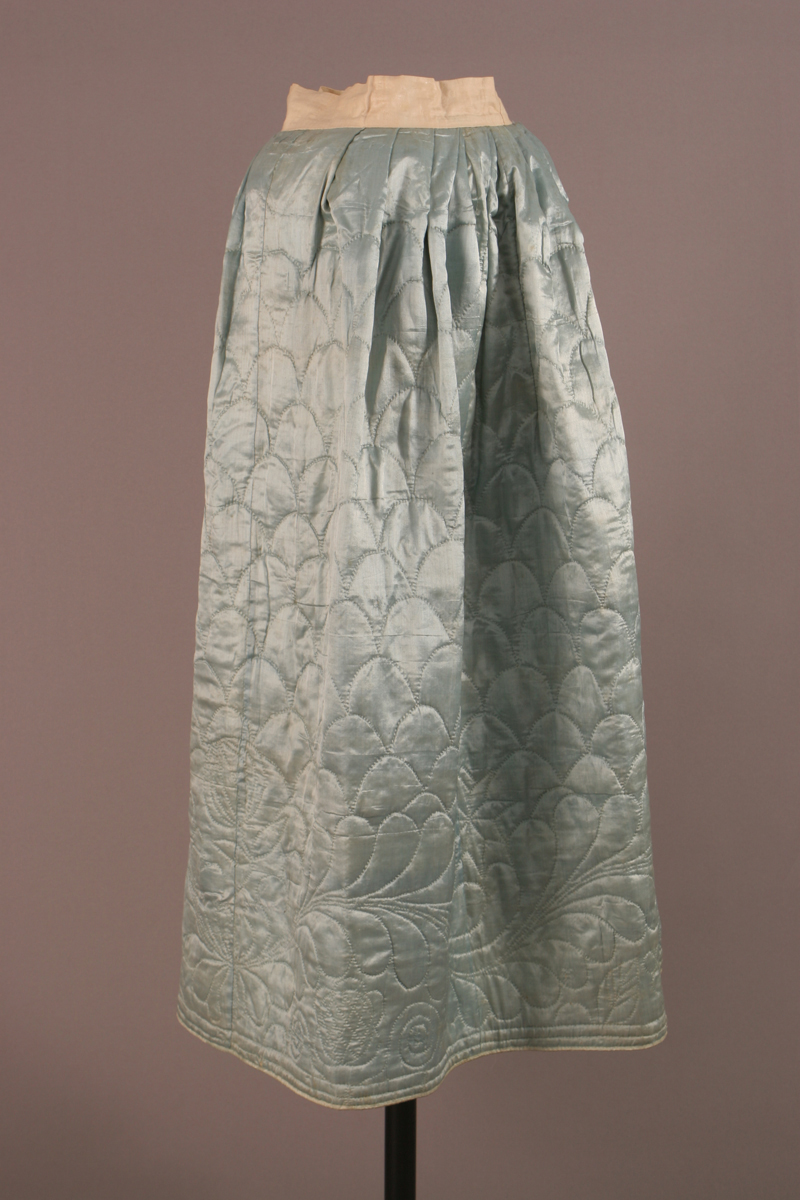 Simple light blue quilted skirt