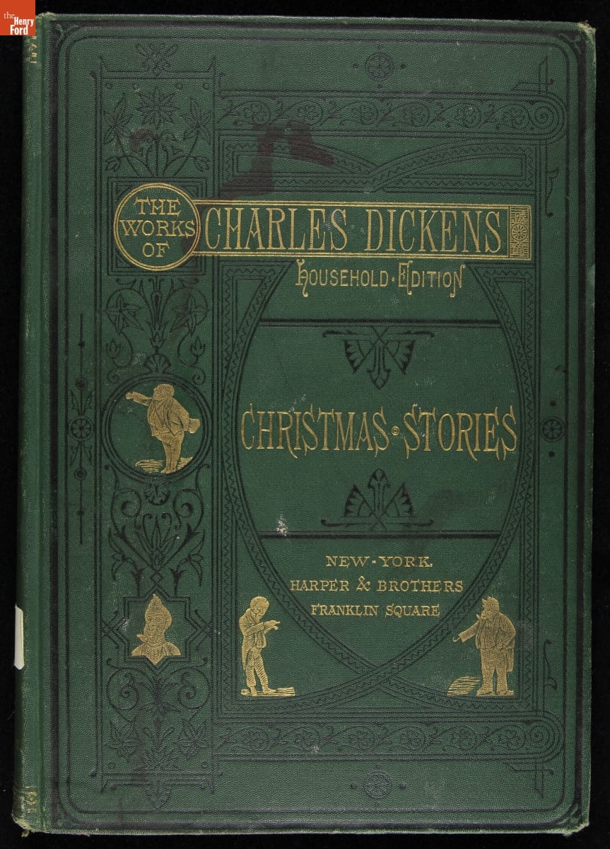 Green book cover with gold text and illustrations and black decorative elements