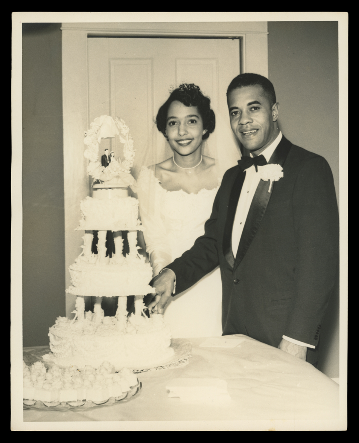 Dr. Sullivan and Richie Jean Jackson on their wedding day, March 15, 1958.