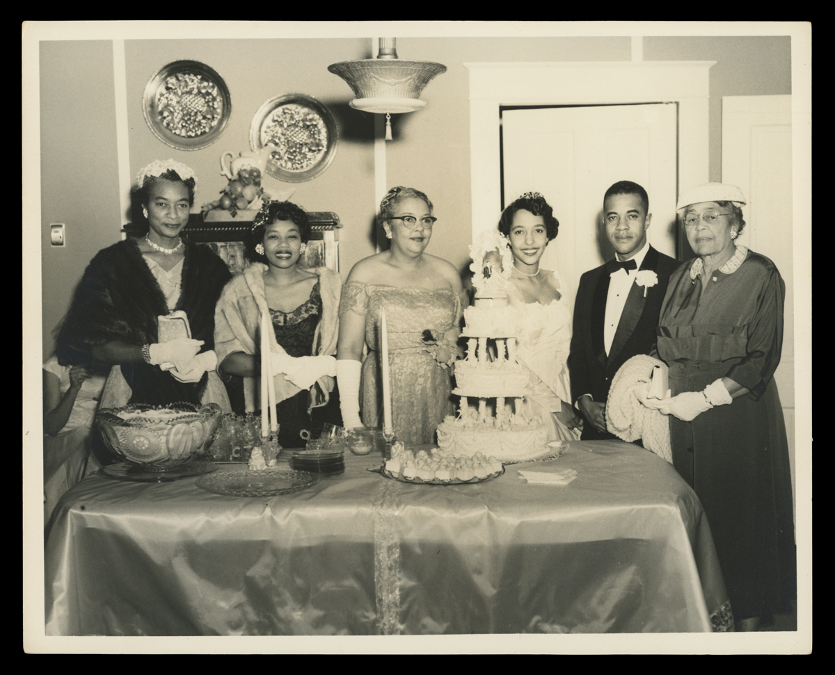 Dr. Sullivan and Richie Jean Jackson on their wedding day with family.