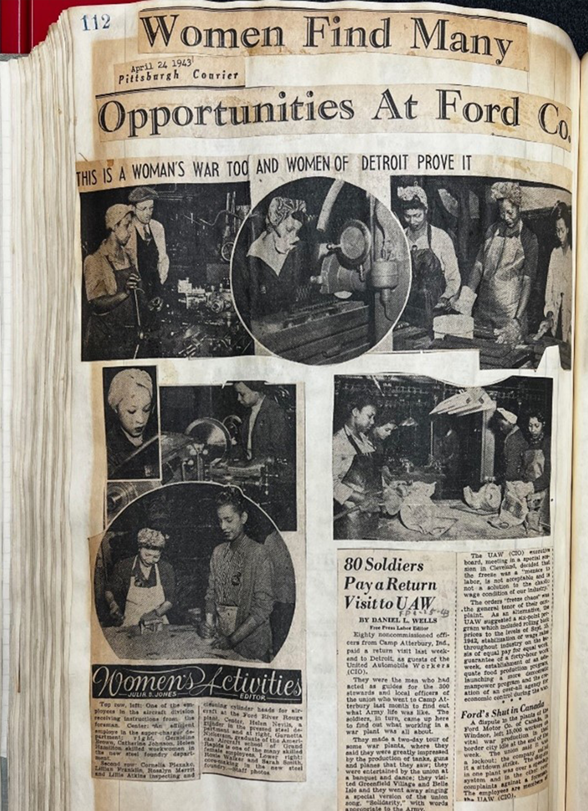 Women Find Many Opportunities at Ford Co., Pittsburgh Courier, April 24, 1943.